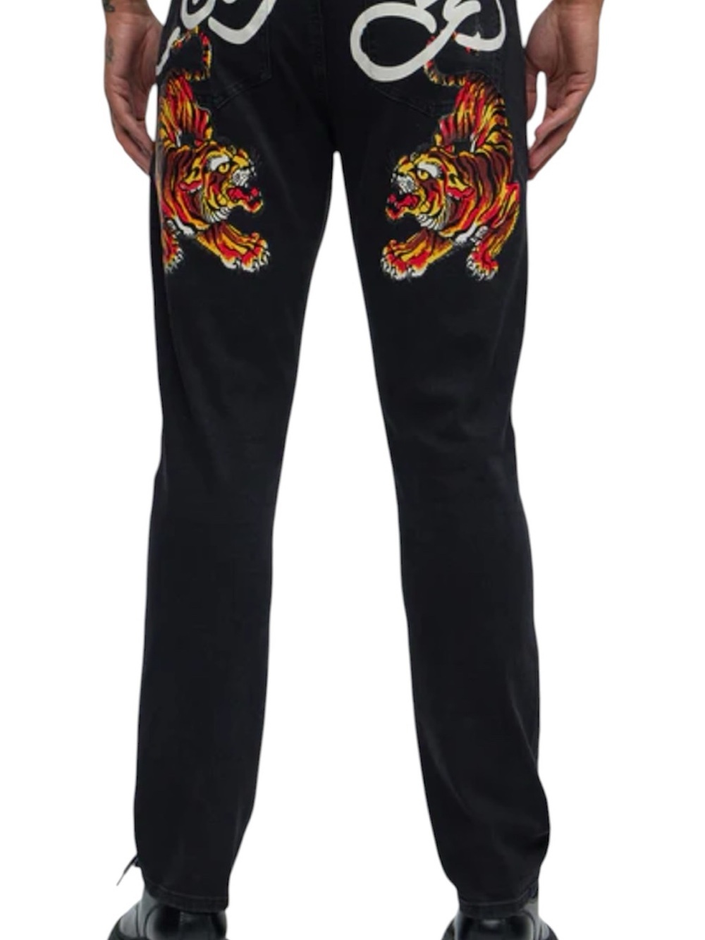 Y2K Ed Hardy Crawling Tiger slim taper jeans